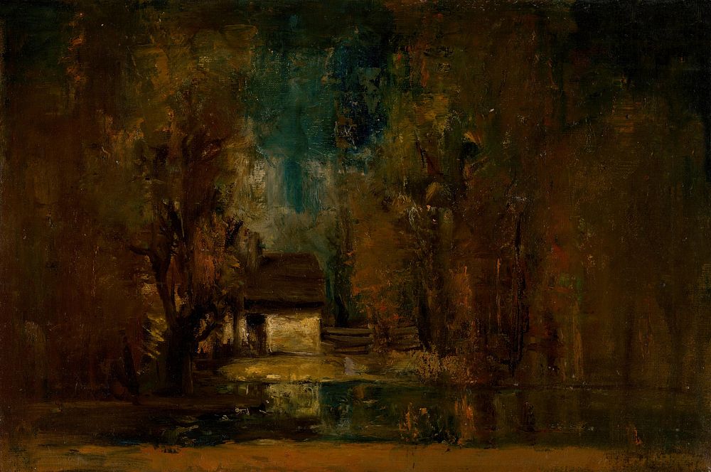 Solitude in the woods. by László Mednyánszky