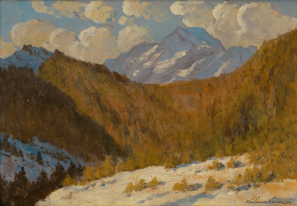 Early spring in the tatras by Ferdinand Katona