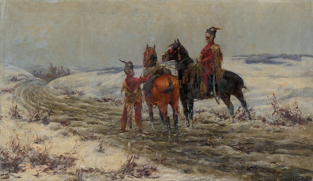 Kurucs on their horses, Ladislav Pataky