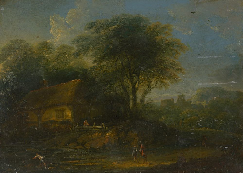 Landscape with a fisherman