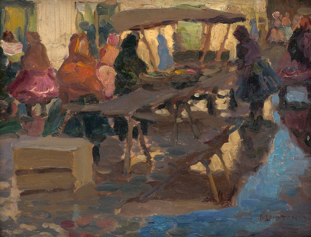 Study from a marketplace, Teodor Jozef Mousson