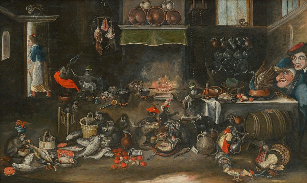 Monkeys in the kitchen, Frans Francken II