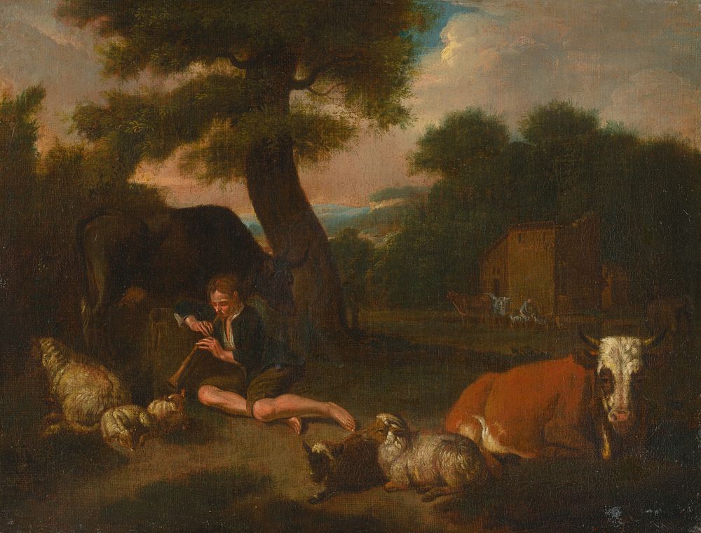 Herdsman with cattle