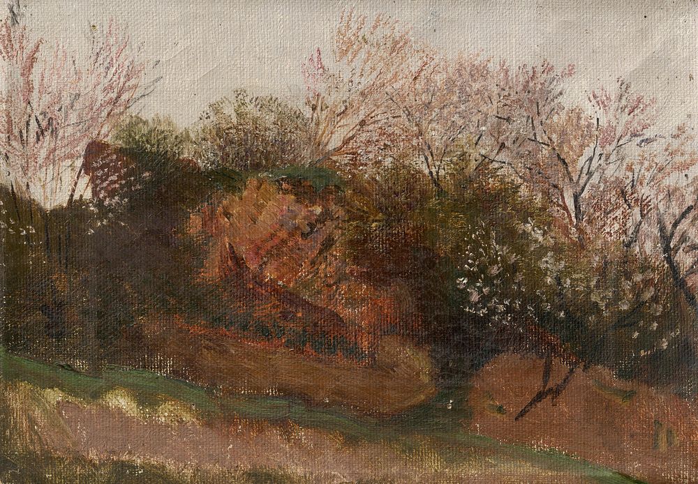 Study of nature in spring by László Mednyánszky