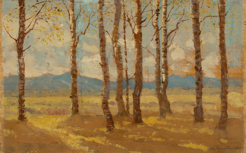 Birches in autumn by Ferdinand Katona