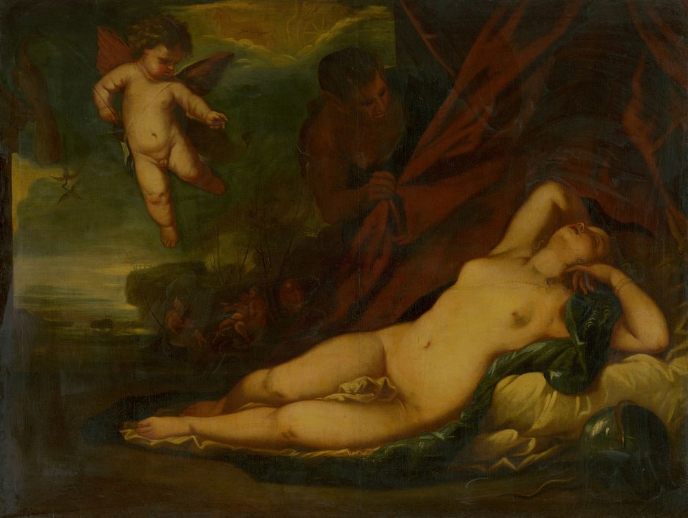 Venus and amor with satyr (copy), Alessandro Gherardini