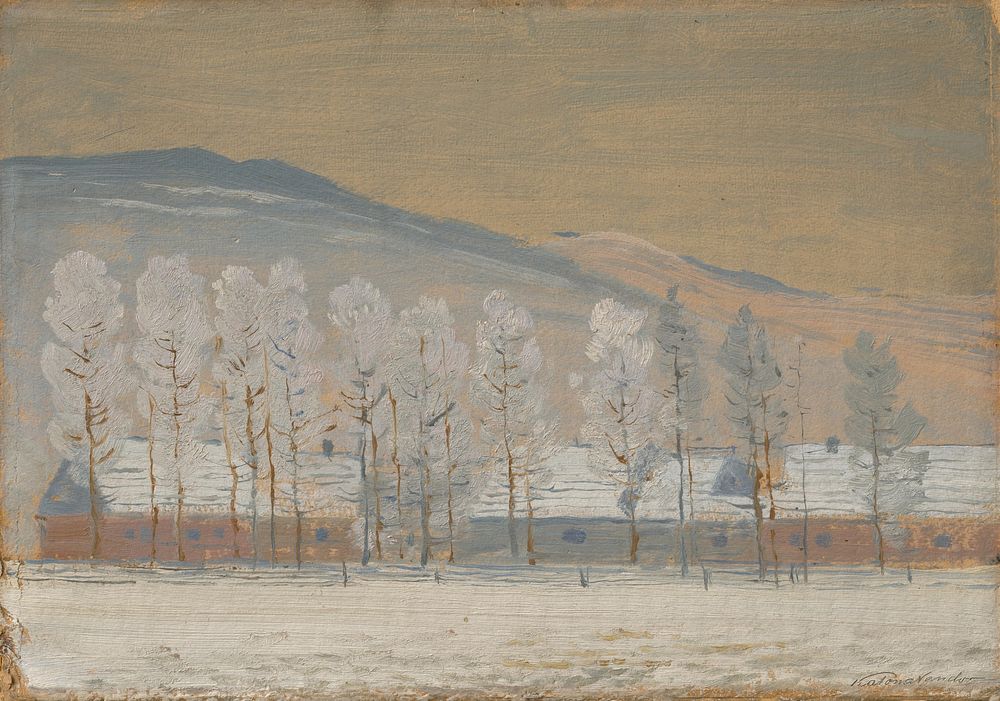 Winter landscape near ždiar by Ferdinand Katona