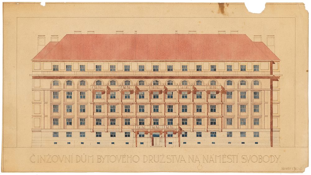 The apartment building of the housing cooperative on námestí svobody, bratislava