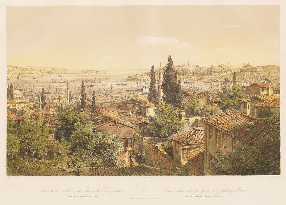 View of constantinople from the suburb of pera, Karol ľudovít Libay
