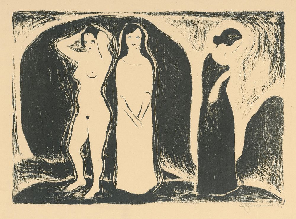 A woman in three forms by Mikuláš Galanda