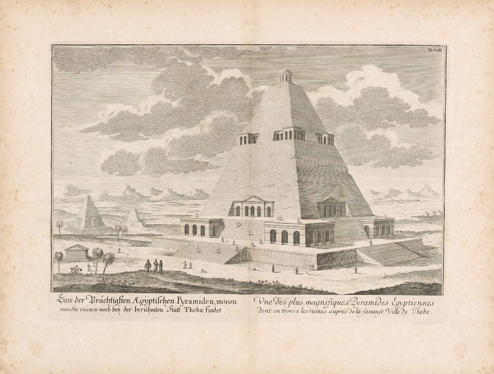 Landscape with pyramids of egypt