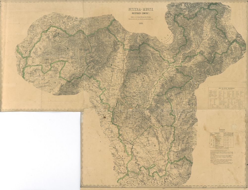 Map of nitra county