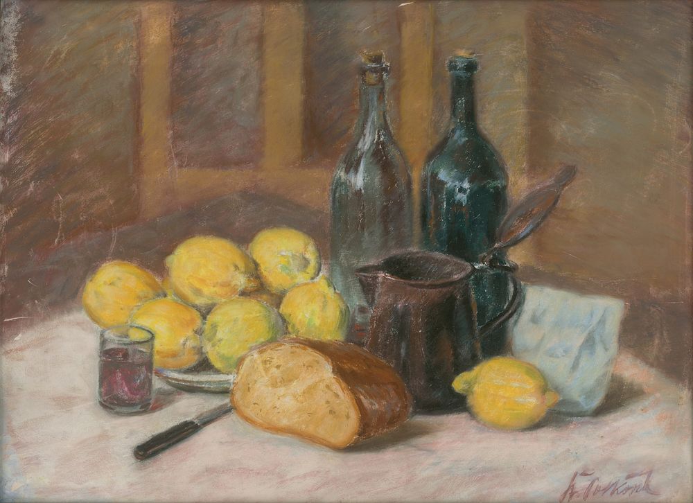 Still life with lemons by Štefan Polkoráb