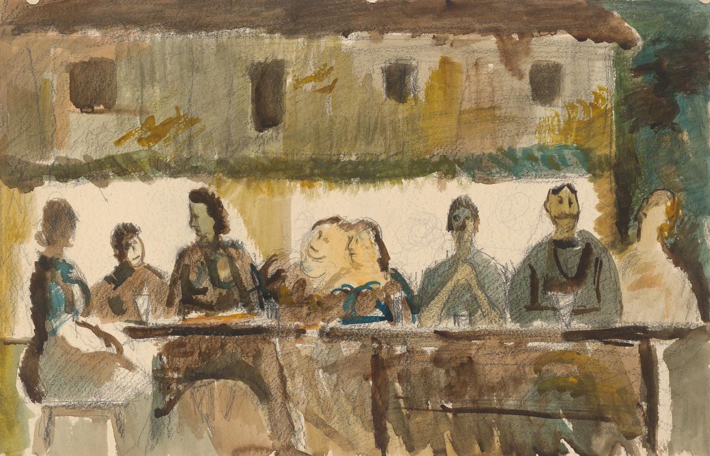 Feast in front of the house by Cyprián Majerník