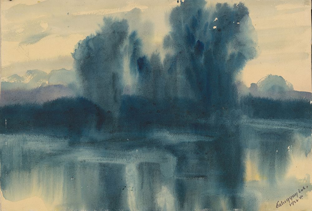 Blue mood over a lake by Zolo Palugyay