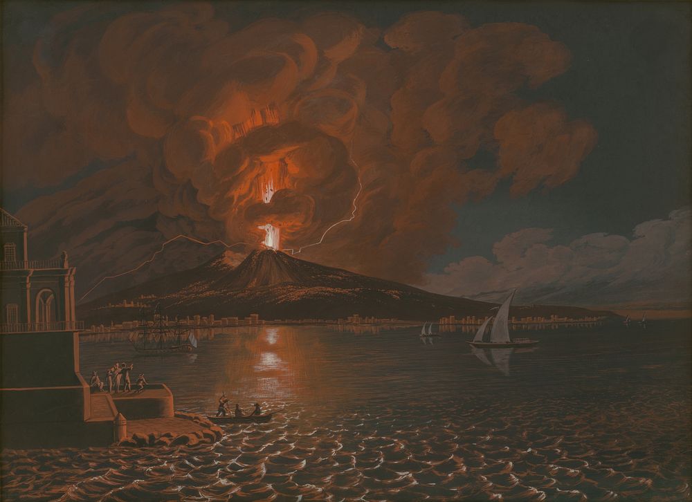Eruption of an italian volcano., Ján Jakub Müller