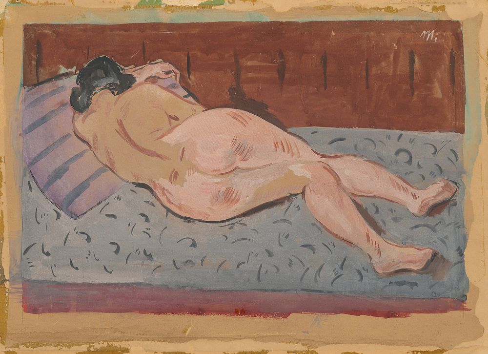 Reclining nude by Cyprián Majerník