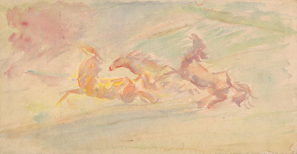 Galloping horses by Arnold Peter Weisz Kubínčan