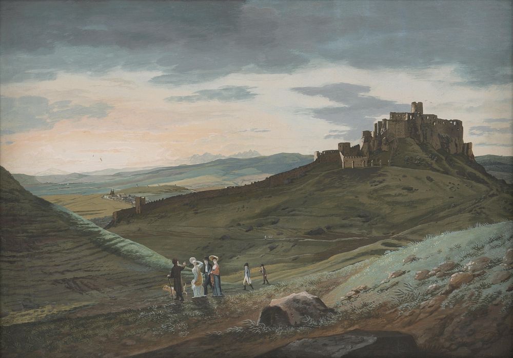 Landscape with spiš castle, Ján Jakub Müller