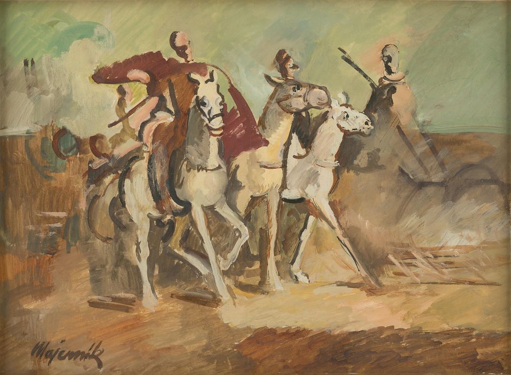 Horse riders by Cyprián Majerník