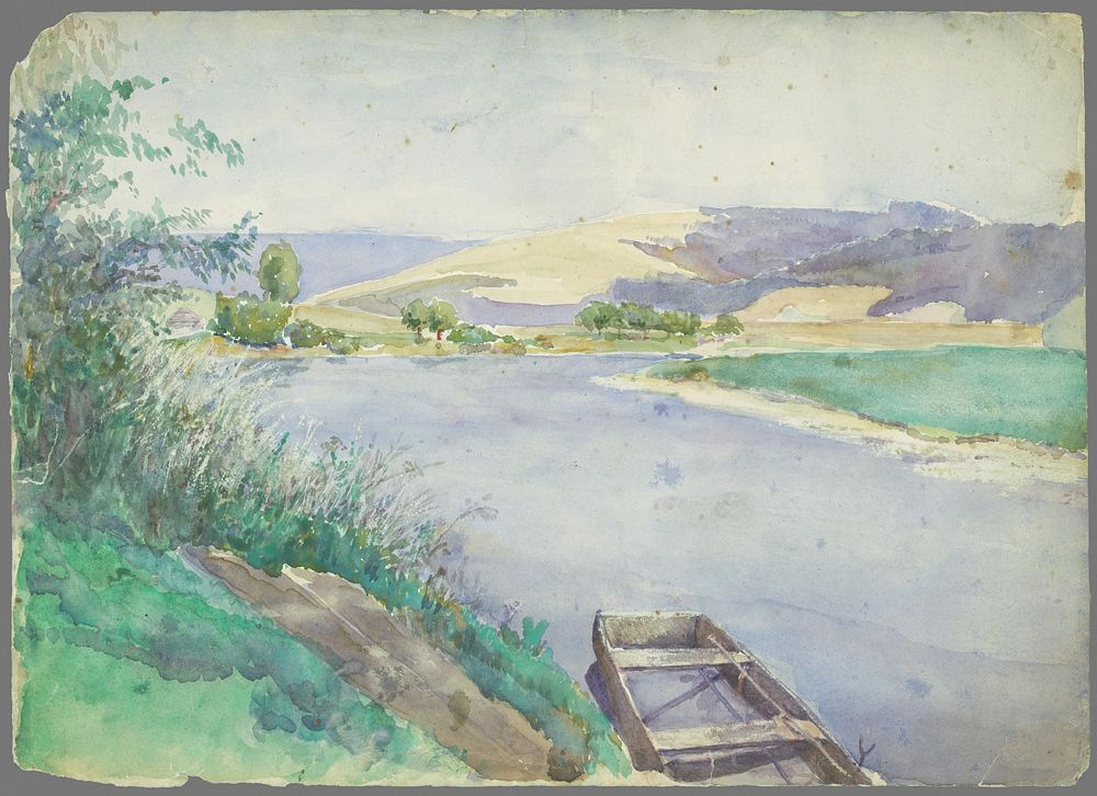 River in the valley by László Mednyánszky