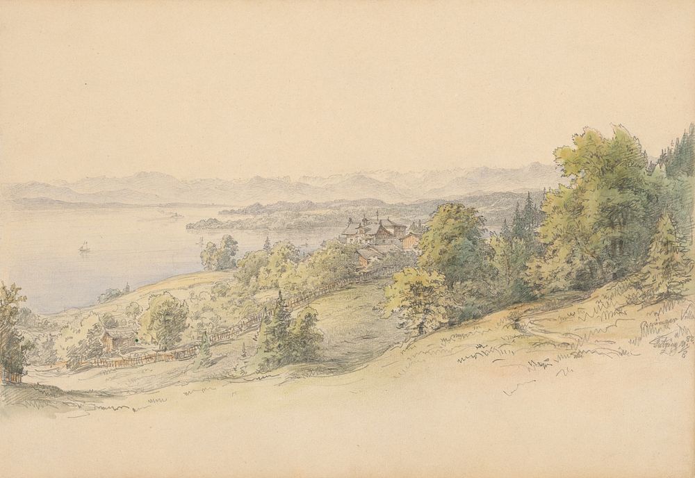 A view of villa beringer with a landscape view, Karol ľudovít Libay