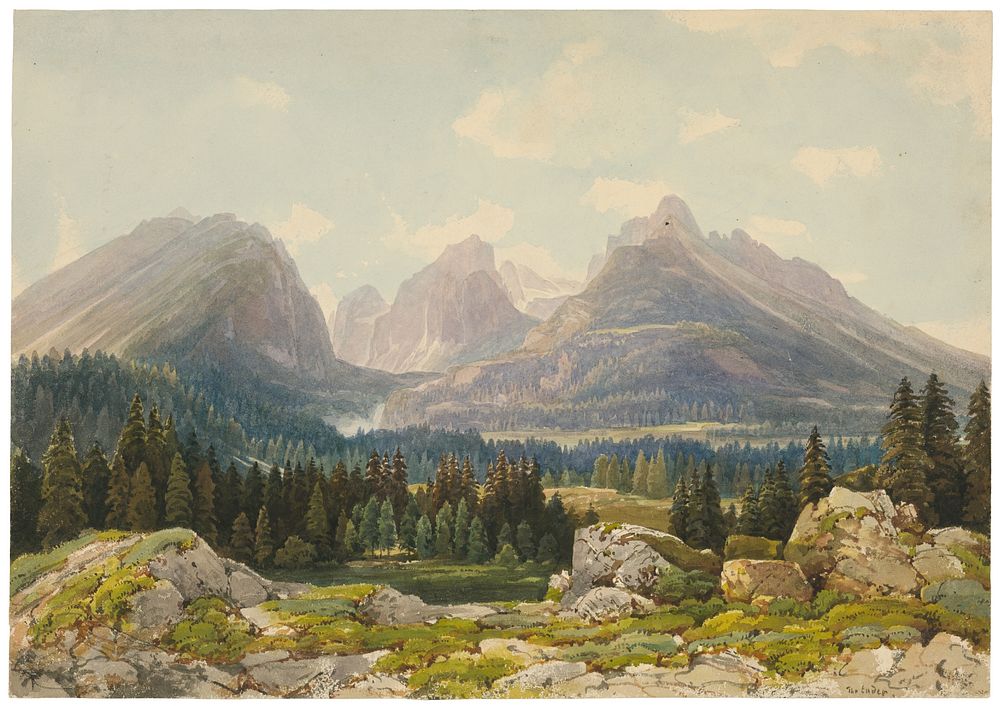 View of the tatras by Thomas Ender