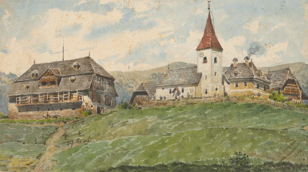 View of st.  by Friedrich Carl von Scheidlin