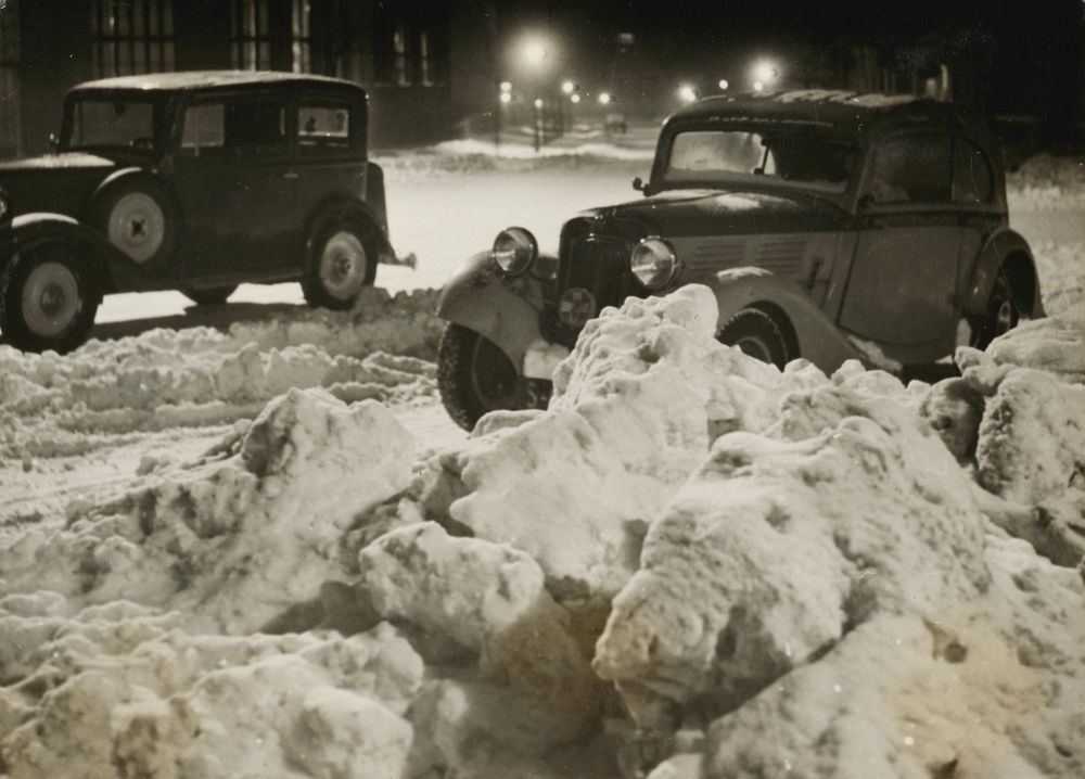 Untitled (cars in the snow) by Milos Dohnány