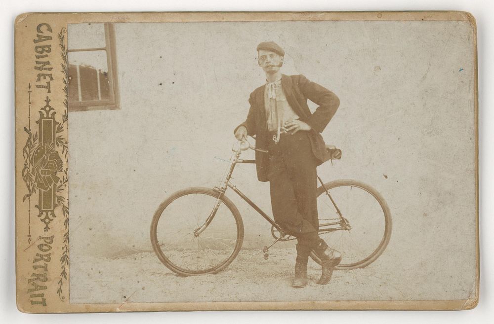 Portrait of a man with a bicycle