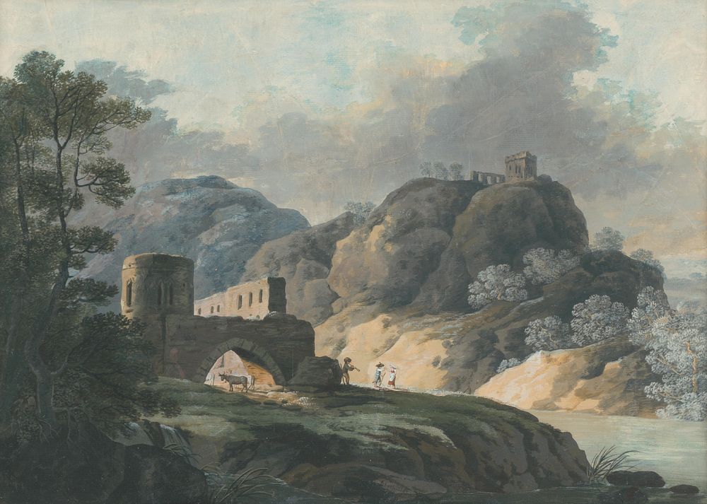 Landscape with the ruins of the castle ii., Ján Jakub Müller