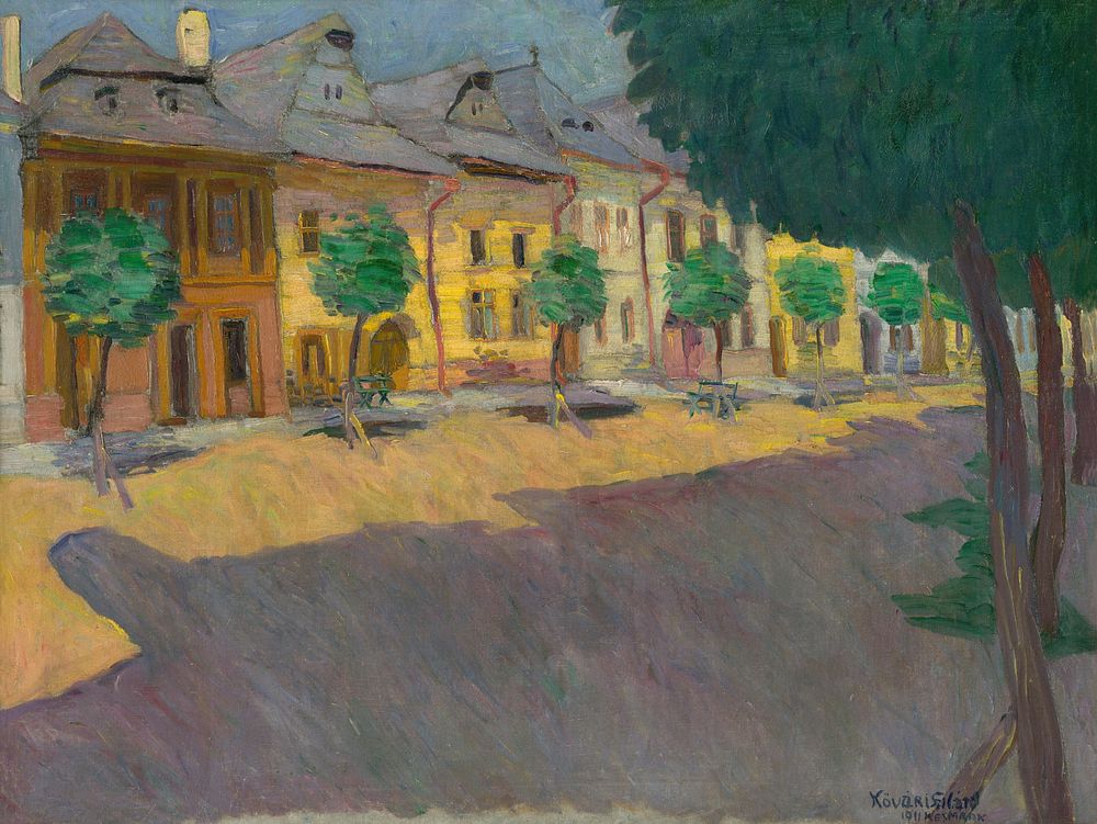 Street in kežmark, Konstantin Kövári Kačmarik