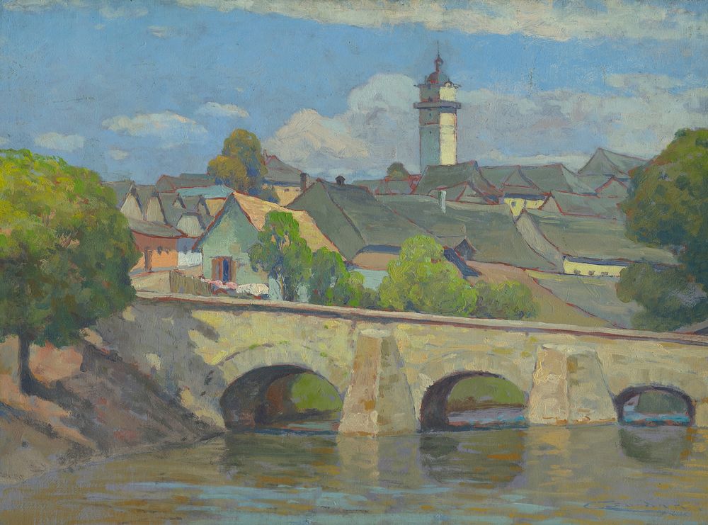 Small town on spiš by Lajos Csordák
