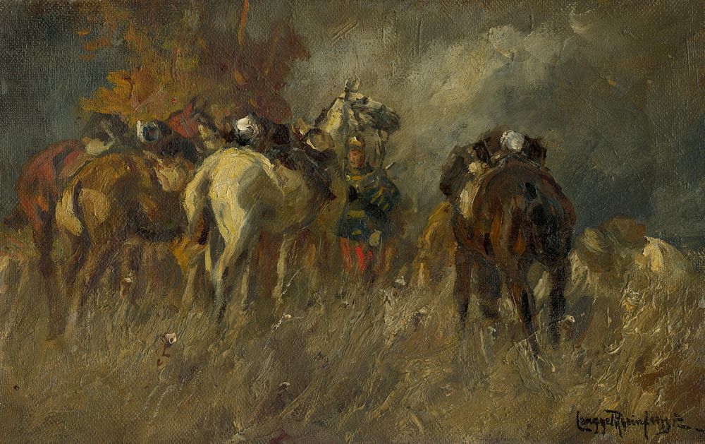 Resting horses, Ede Lengyel-Rheinfuss