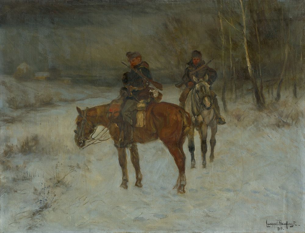 Patrol in winter, Ede Lengyel-Rheinfuss