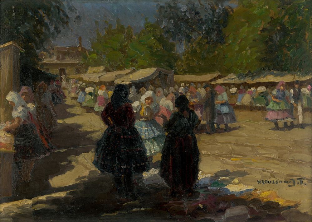 Market in michalovce ii., Teodor Jozef Mousson