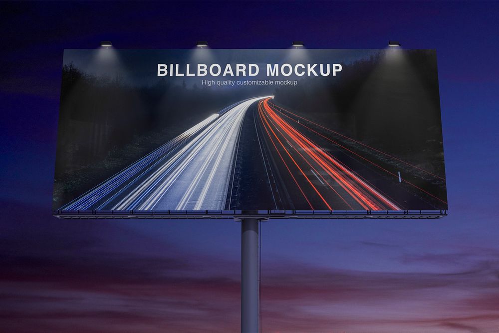 Billboard 3D mockup, business advertisement in realistic design psd