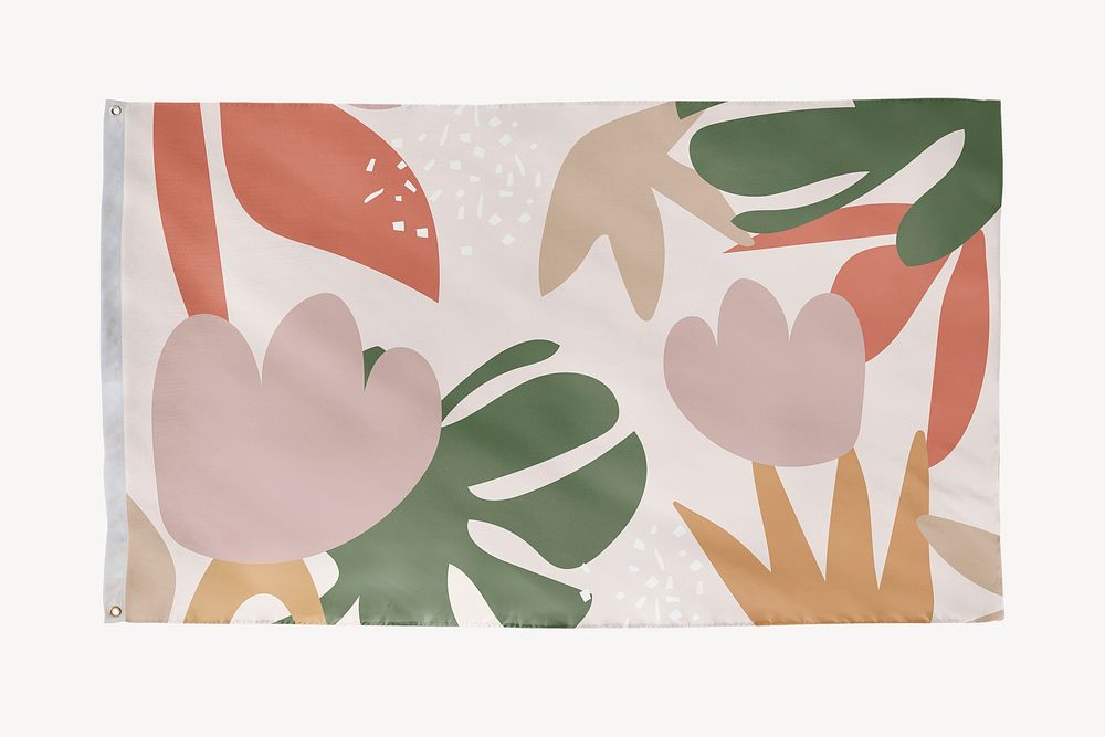 Tapestry mockup, botanical pattern psd