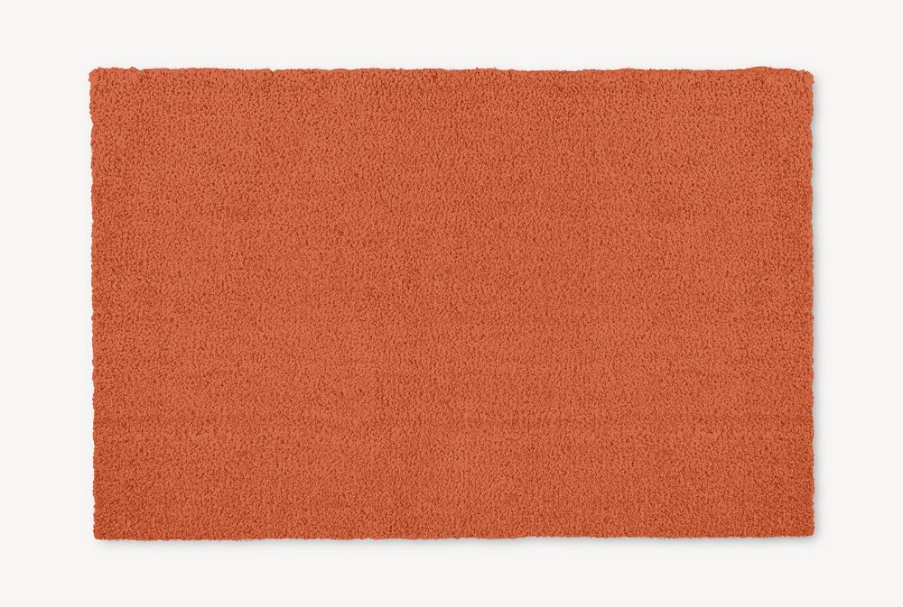 Doormat mockup, orange simple design psd