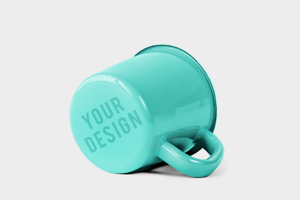 Your design blue mug mockup