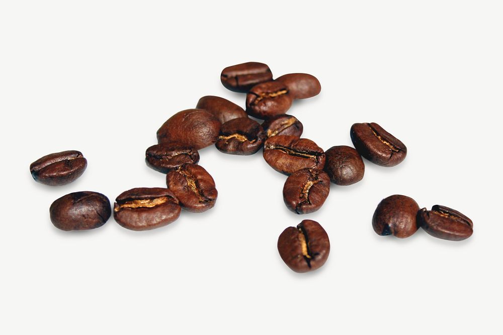 Coffee beans collage element psd
