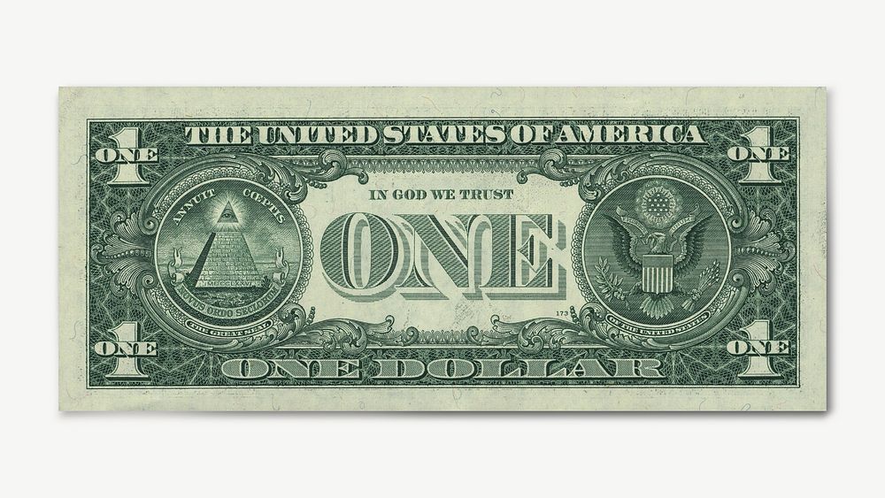US dollar banknote collage element psd