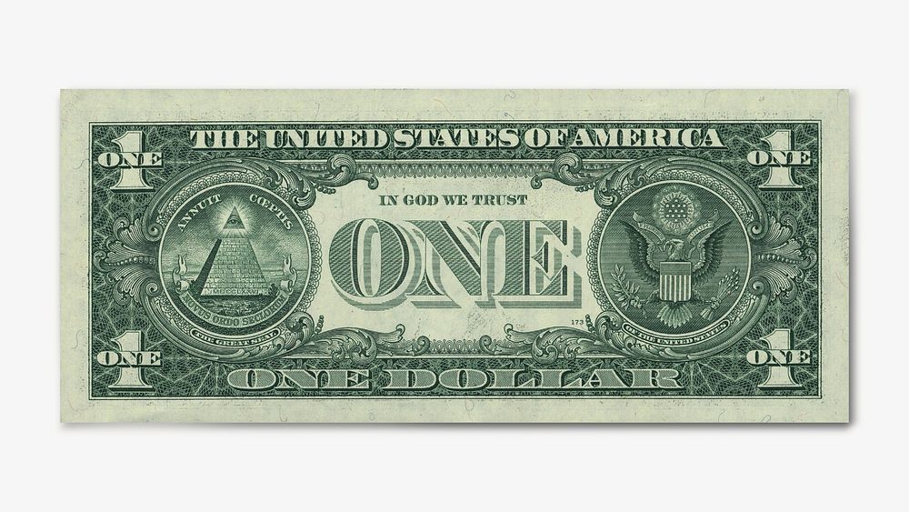 US dollar banknote isolated image