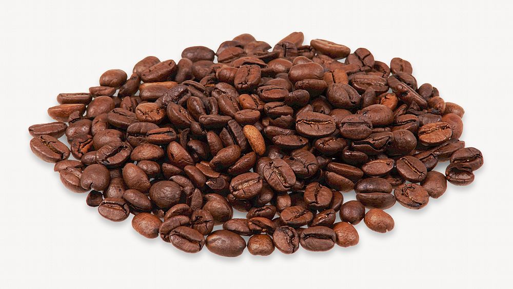 Coffee beans, food isolated design Free Photo rawpixel