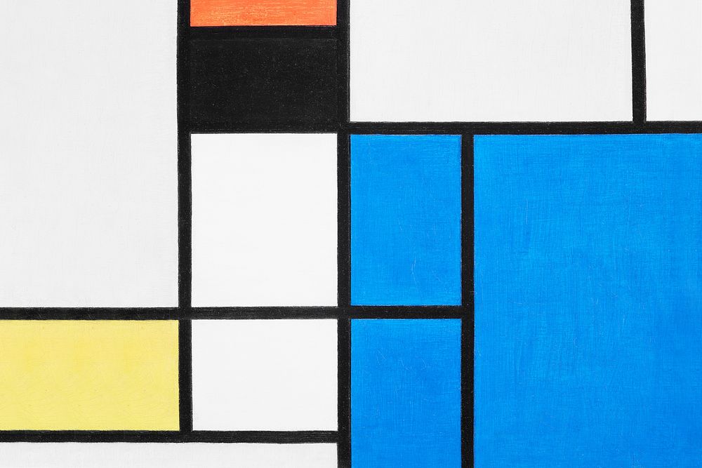Piet Mondrian&rsquo;s Composition background, Cubism art. Remixed by rawpixel.
