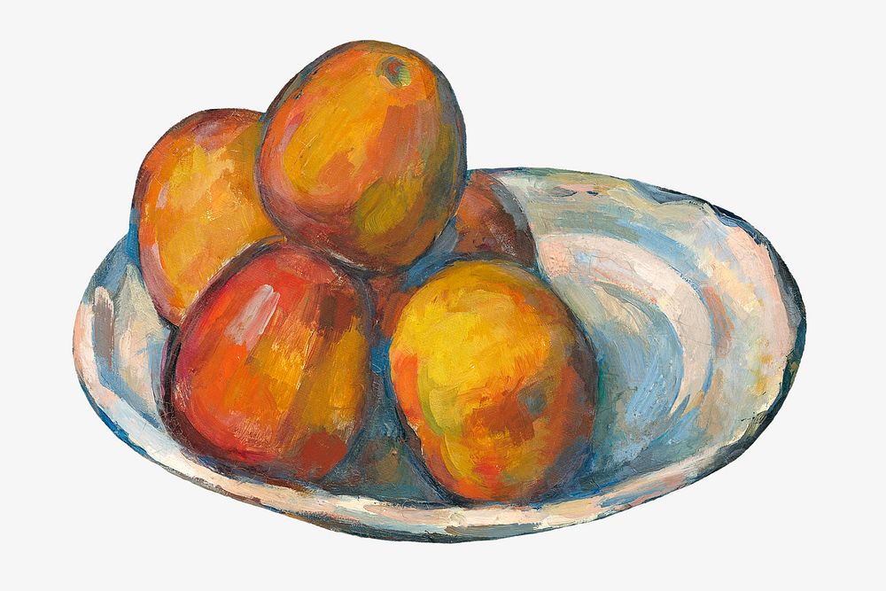 Paul Cezanne&rsquo;s Fruit, still life painting.  Remixed by rawpixel.