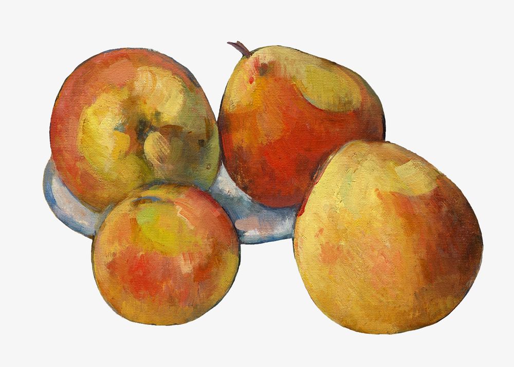 Paul Cezanne&rsquo;s Apples, still life painting.  Remixed by rawpixel.