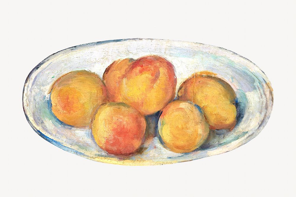  Paul Cezanne&rsquo;s Peaches, still life painting.  Remixed by rawpixel.