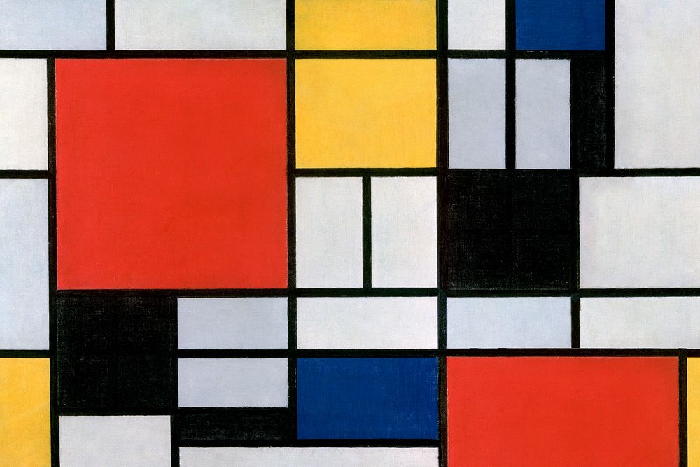 Piet Mondrian’s Composition Red, Yellow, | Premium Photo Illustration ...