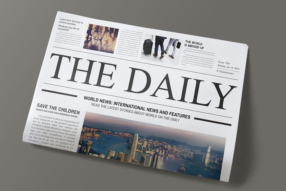 The daily news newspaper mockup